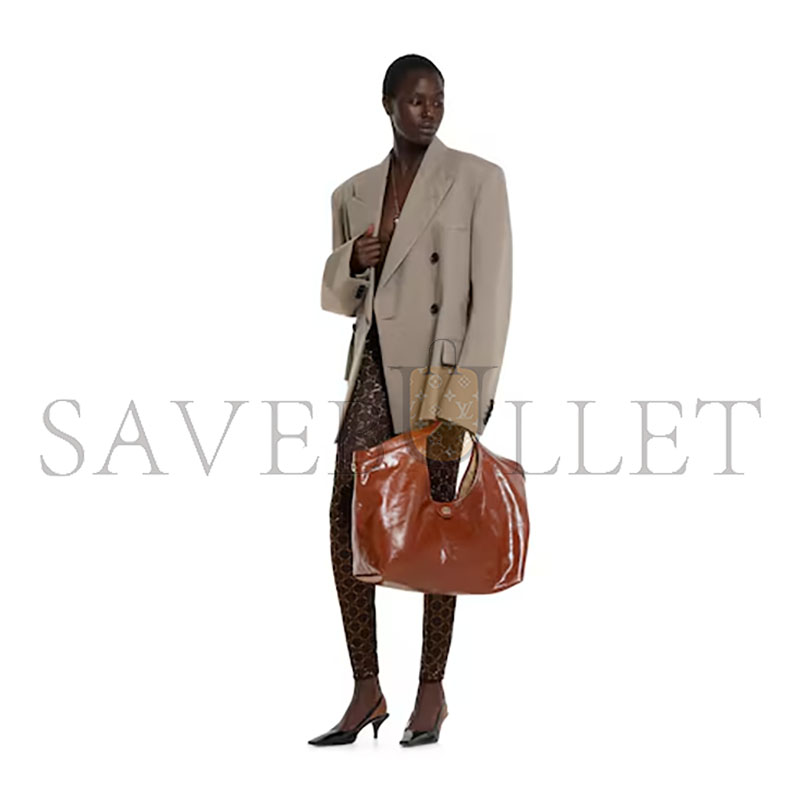 CUCCL GIGLIO LARGE TOTE BAG IN DARK BROWN LEATHER 853971(60*47*16CM)